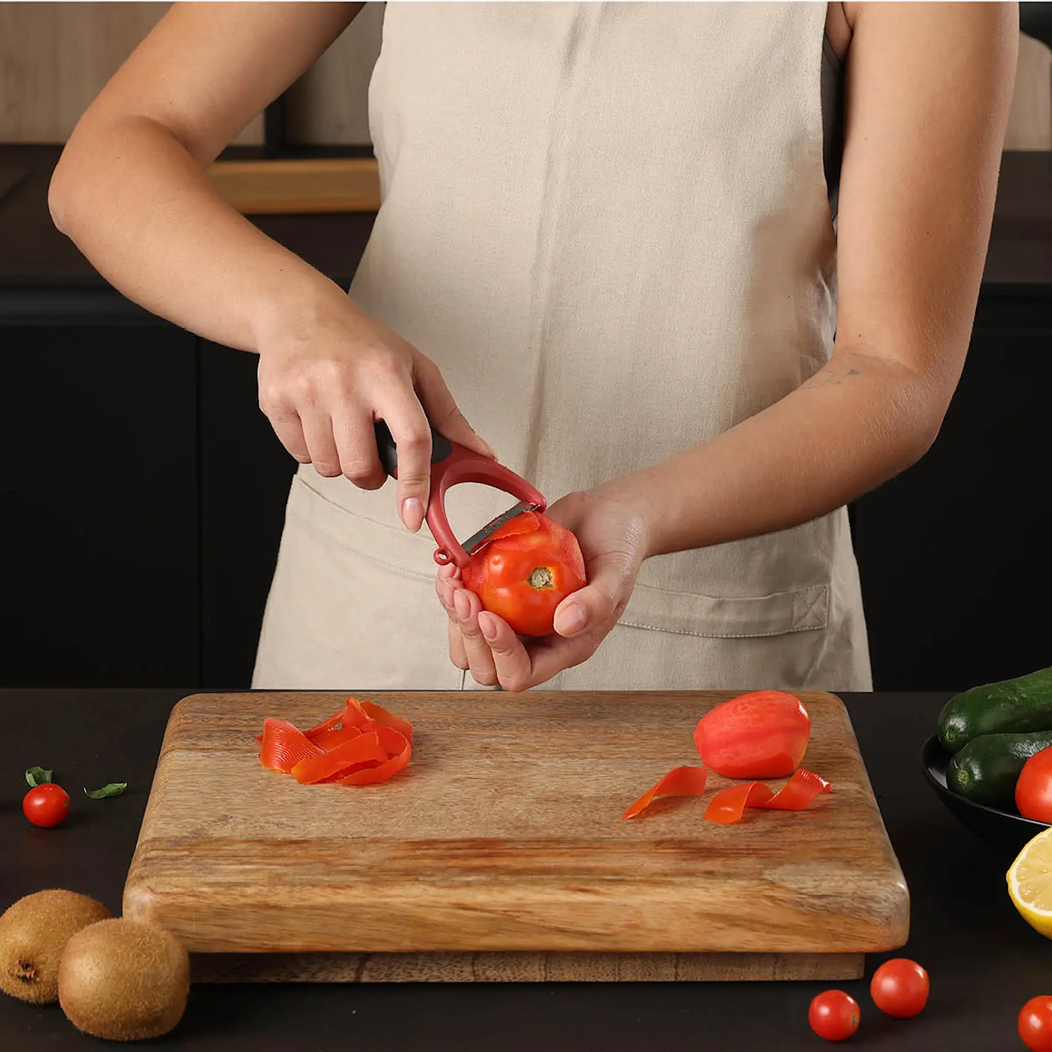 Zyliss Peelers Y-tomaatinkuorija punainen/harmaa