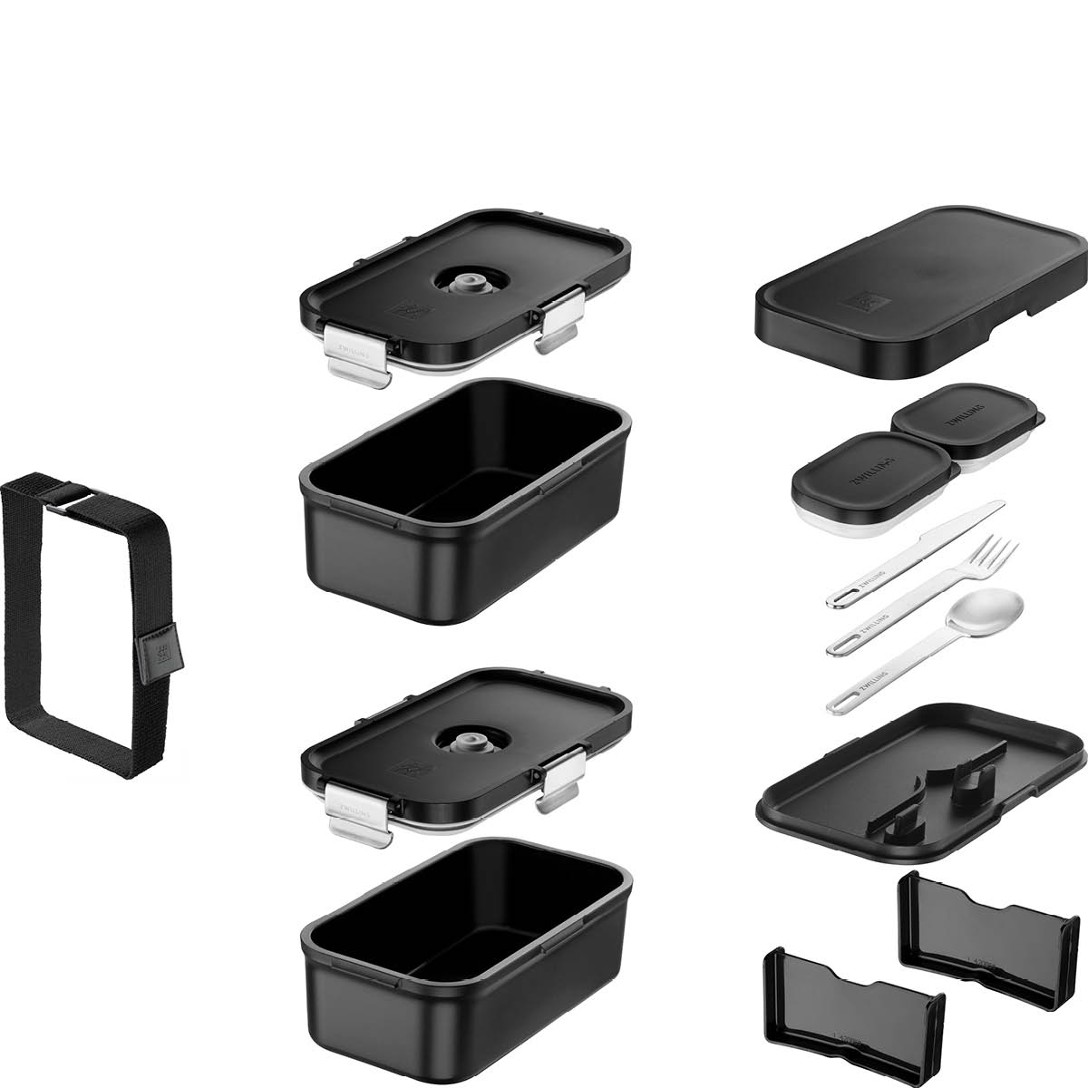 Zwilling Fresh & Save Bento matlåda 2 delar 20,7x12,3 cm svart