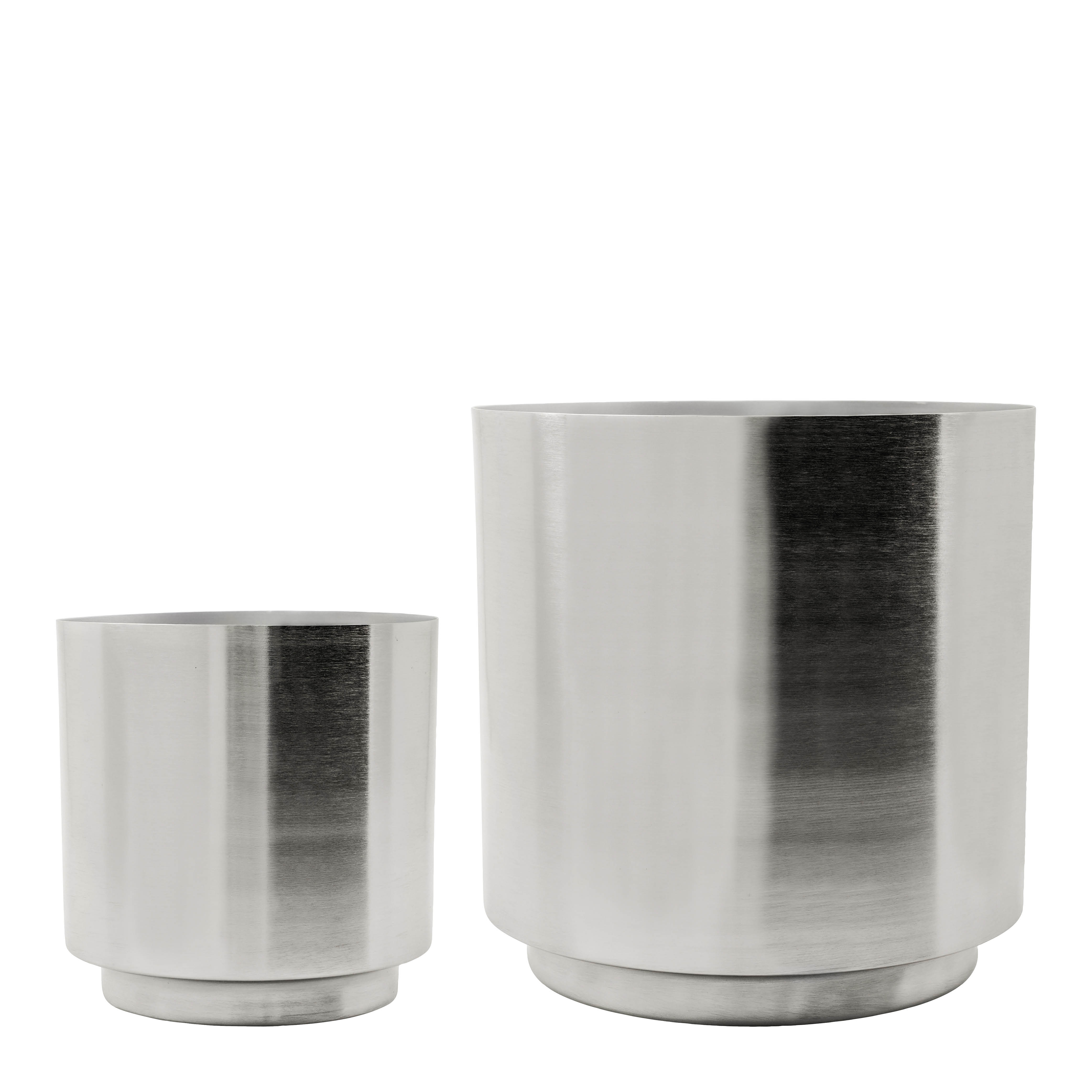 House Doctor Bailey blomkruka 2 delar 14 cm + 20 cm silverfinish