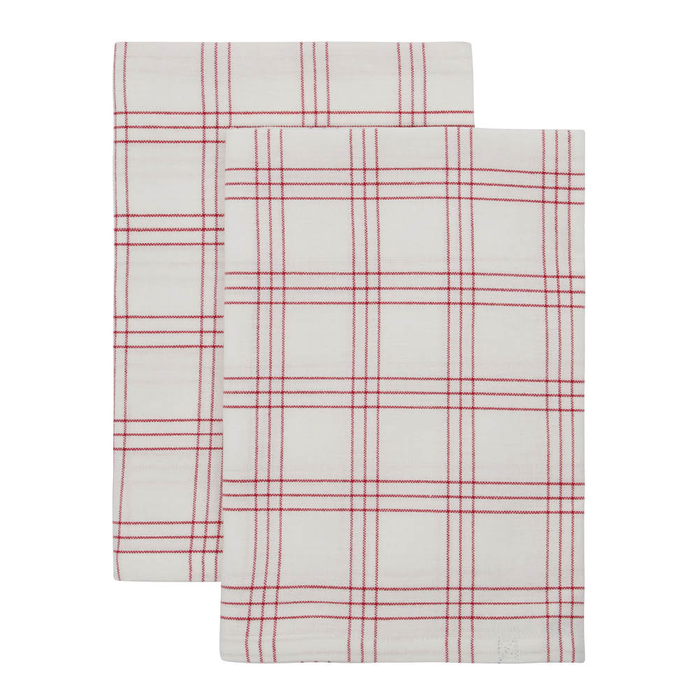 Nicolas Vahé Chef Keittiöpyyhe 50x70 cm 2 kpl Punainen/Valkoinen