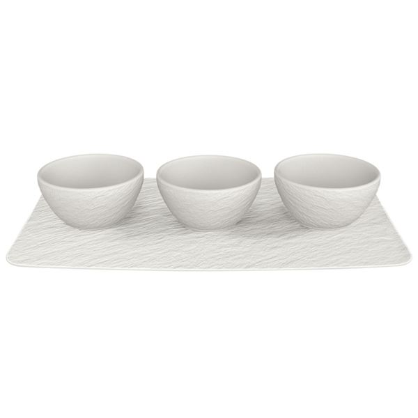 Villeroy & Boch Manufacture Rock Blanc skålset 4 delar
