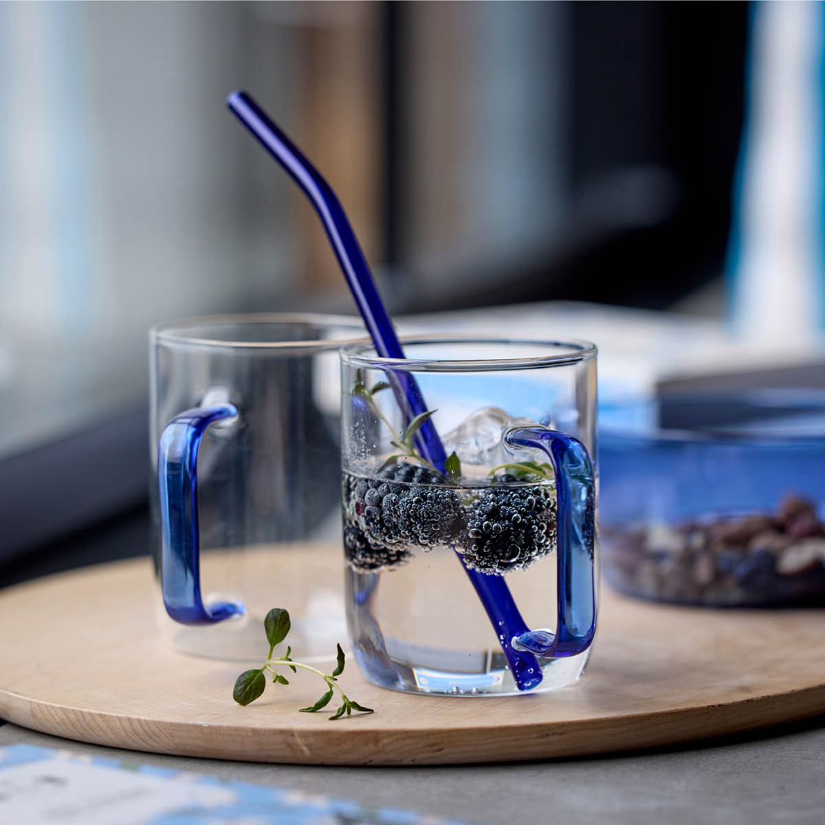 Lyngby Lasinen Pilli 21,5 cm 4 kpl Sininen