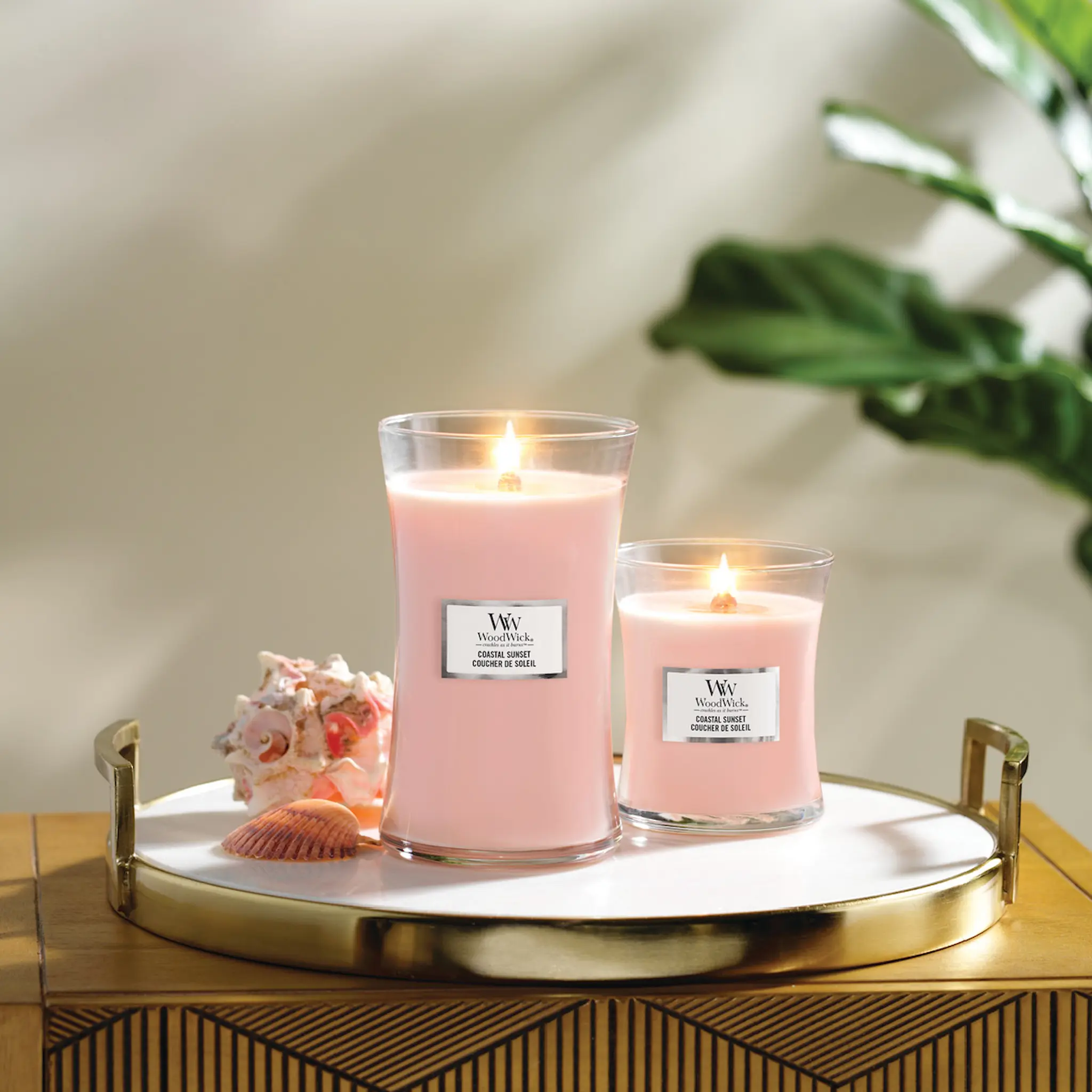WoodWick Hourglass doftljus stor coastal sunset