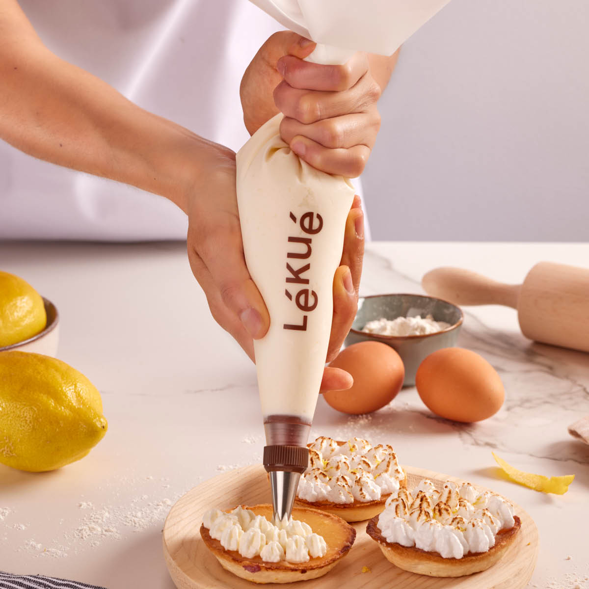 Lékué Spritsset 5 delar med 3 tyllar + koppling + spritspåse återanvändbar