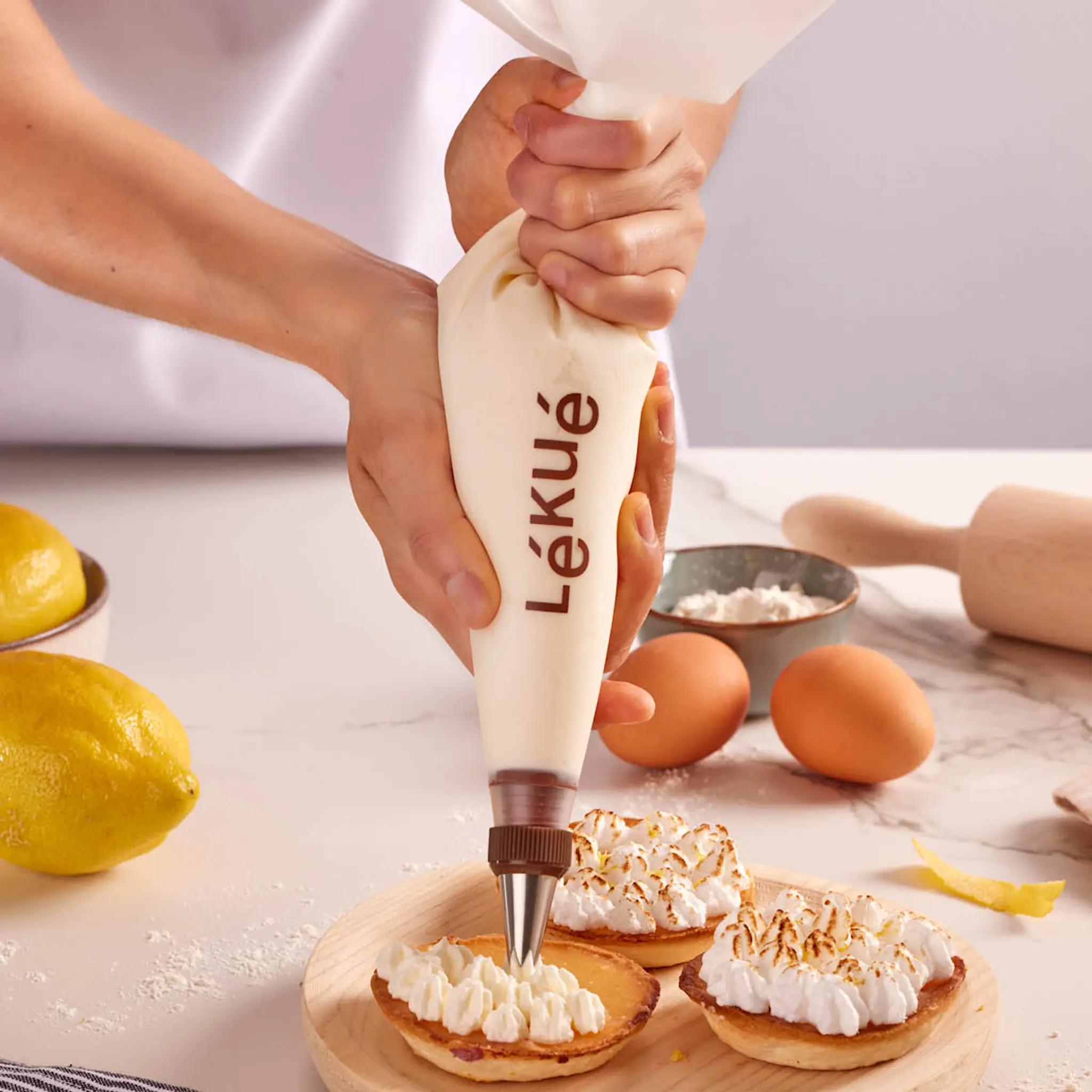 Lékué Spritsset 5 delar med 3 tyllar + koppling + spritspåse återanvändbar