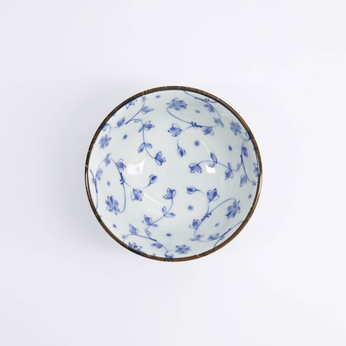 Tokyo Design Studio Natsu Karakusa risskål 12x6,4 cm 0,35 L blå/vit