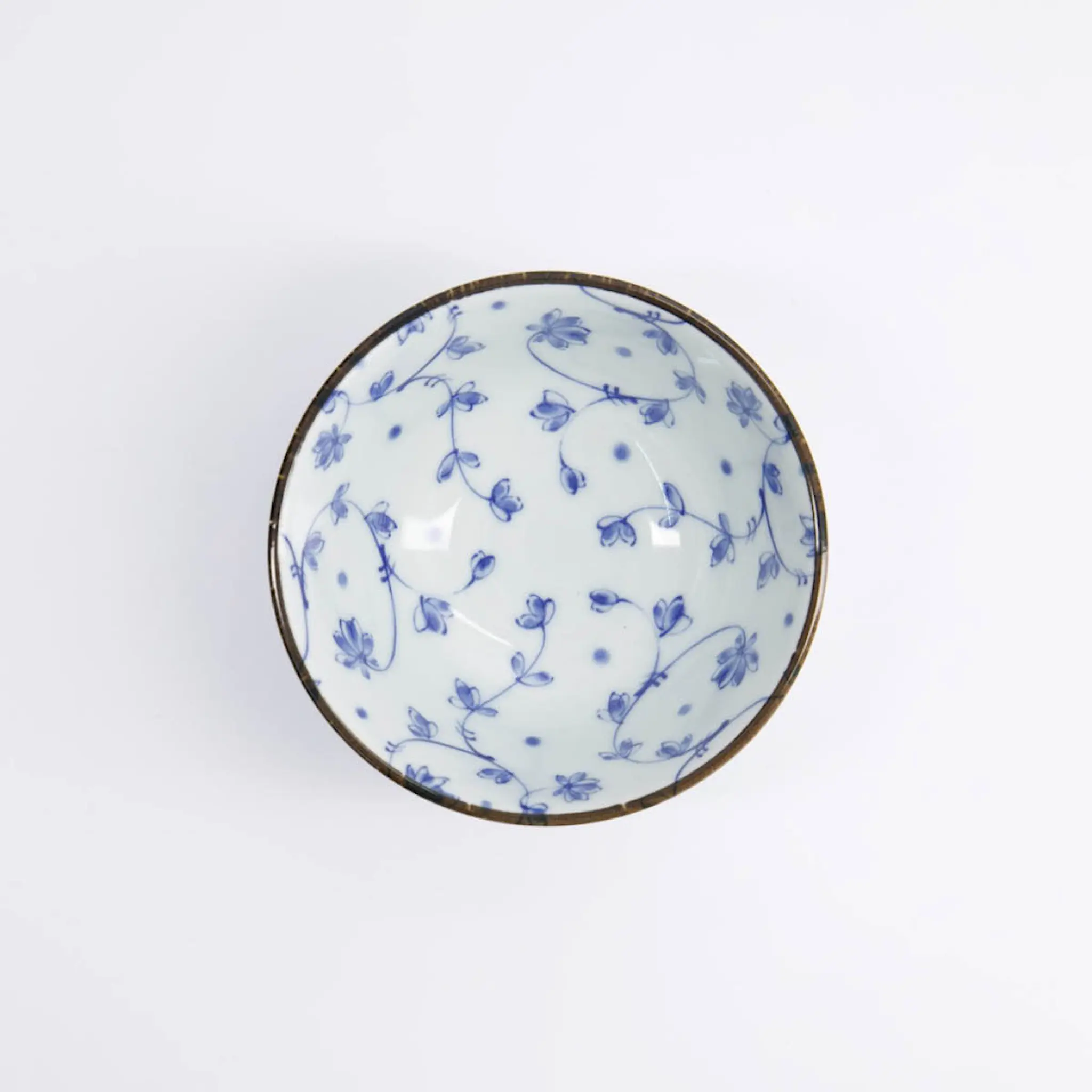 Tokyo Design Studio Natsu Karakusa risskål 12x6,4 cm 0,35 L blå/vit