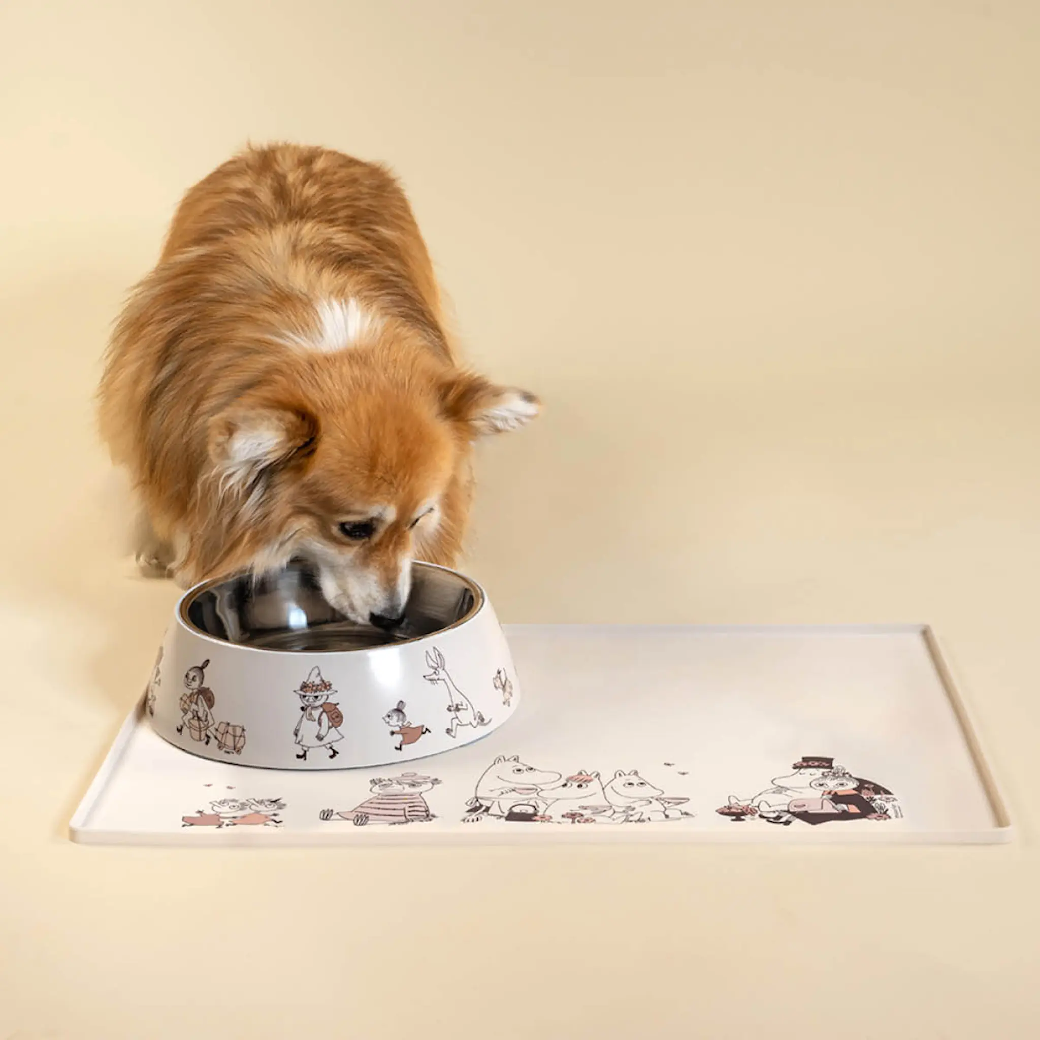 Muurla Moomin for Pets silikonmatta 60x40 cm beige