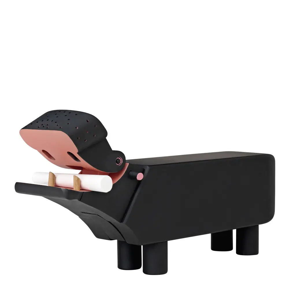 Puinen Virtahepo 10,4x26,1 cm Musta Pyökki