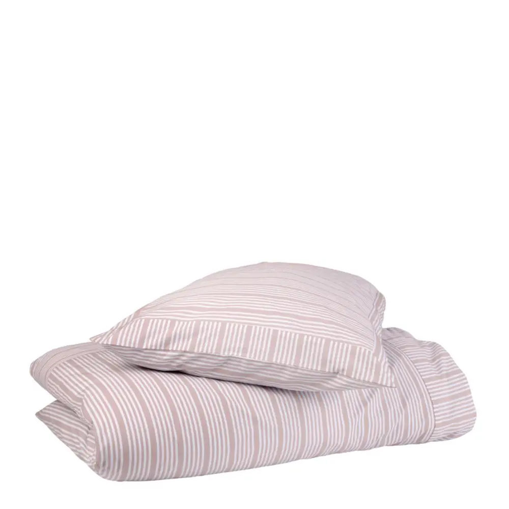 Bedding Collection Pussilakanasetti 140x200 cm + 50x70 cm Powder Rose Stripes