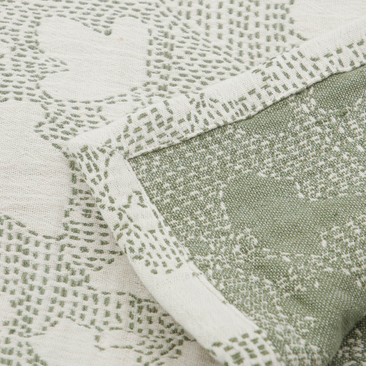 House Doctor Mori sängöverkast i bomull 220x140 cm offwhite/kaki