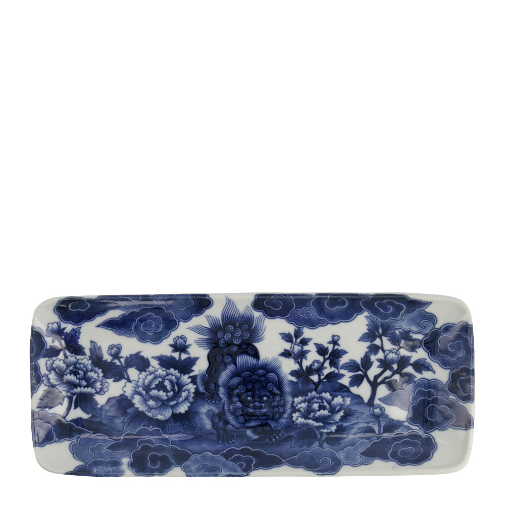 Tokyo Design Studio Lion tallerken 28,5x14 cm blue