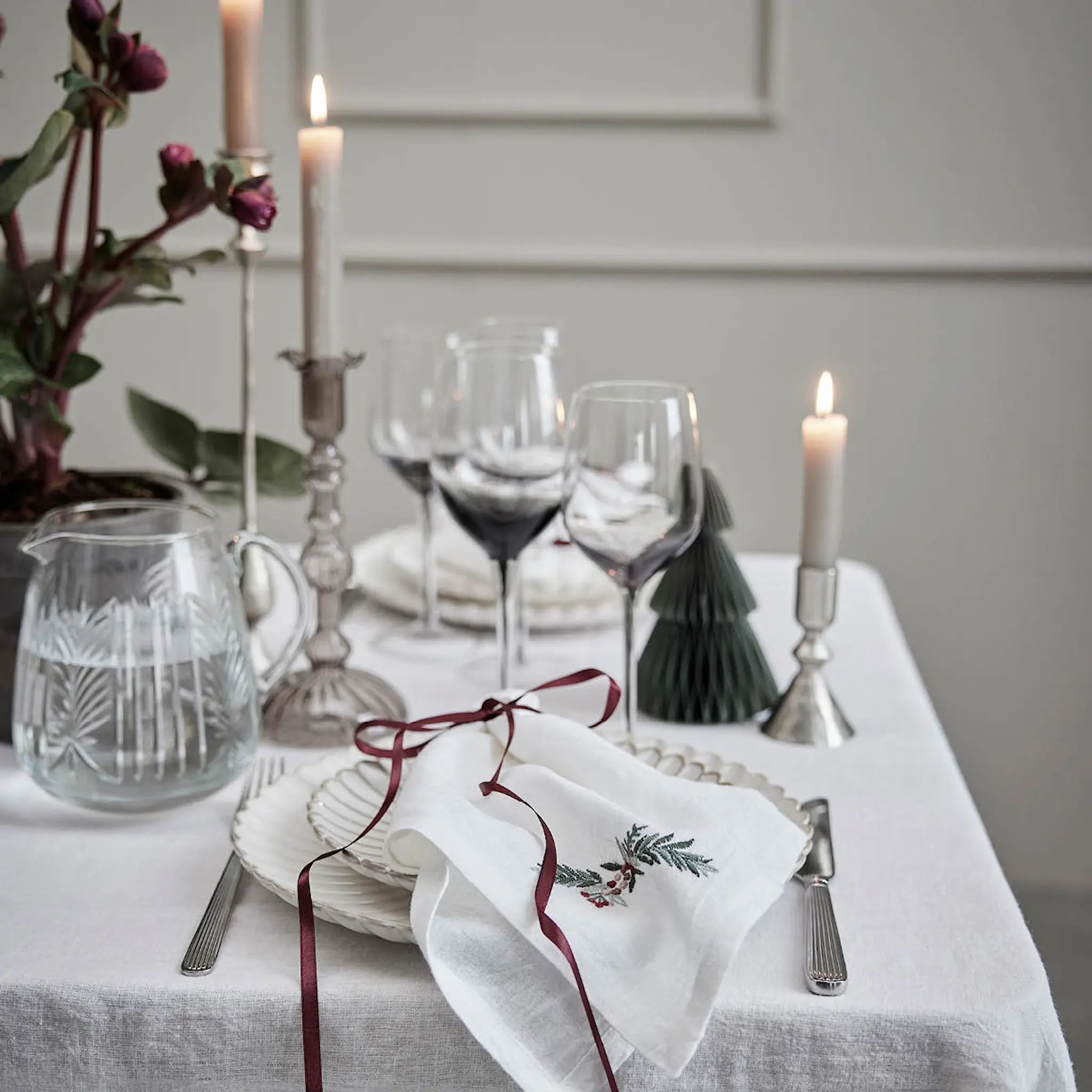 Lene Bjerre Ingrid lysestake 10 cm sølv