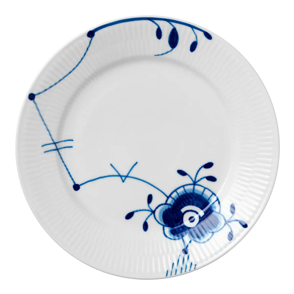 Royal Copenhagen Blue Fluted Mega Tallrik flat 22 cm dekor 6