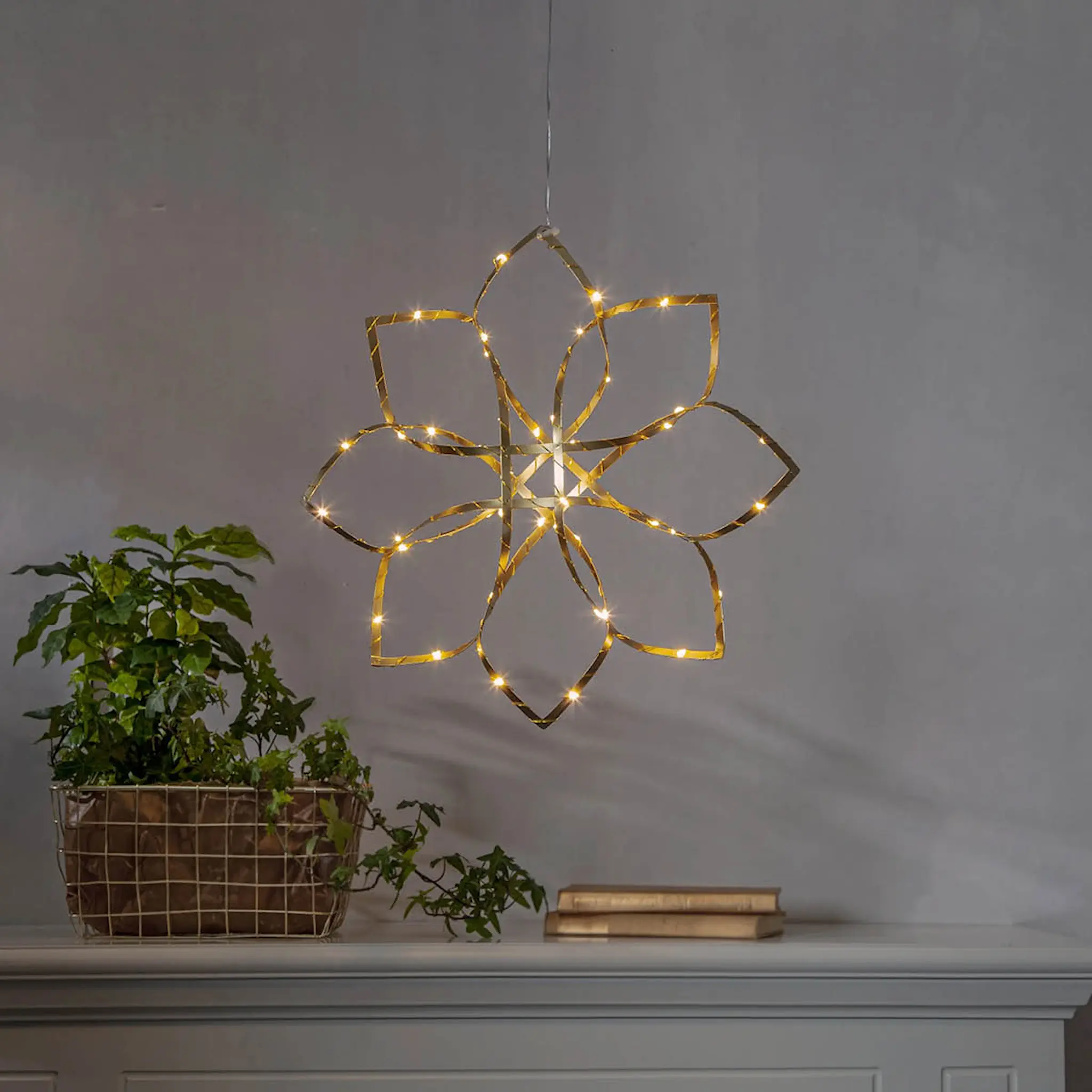 Star Trading Amaze joulutähti LED-valosarjalla 40 cm kulta