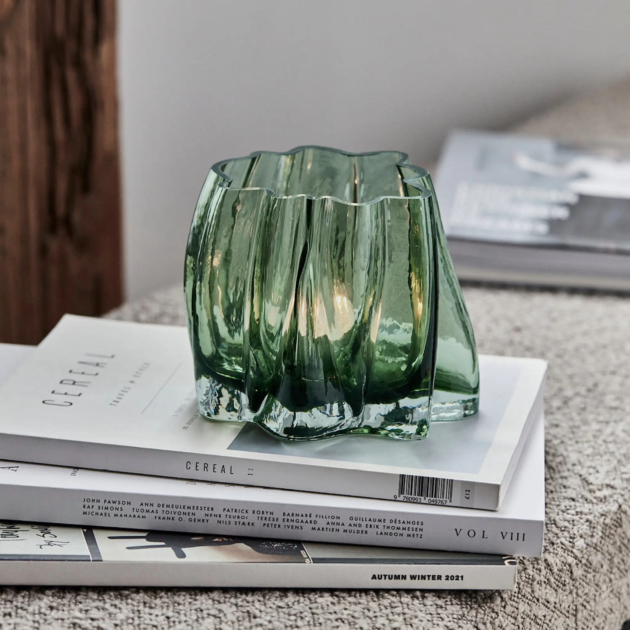 House Doctor Curva telysestake 15 cm grønn