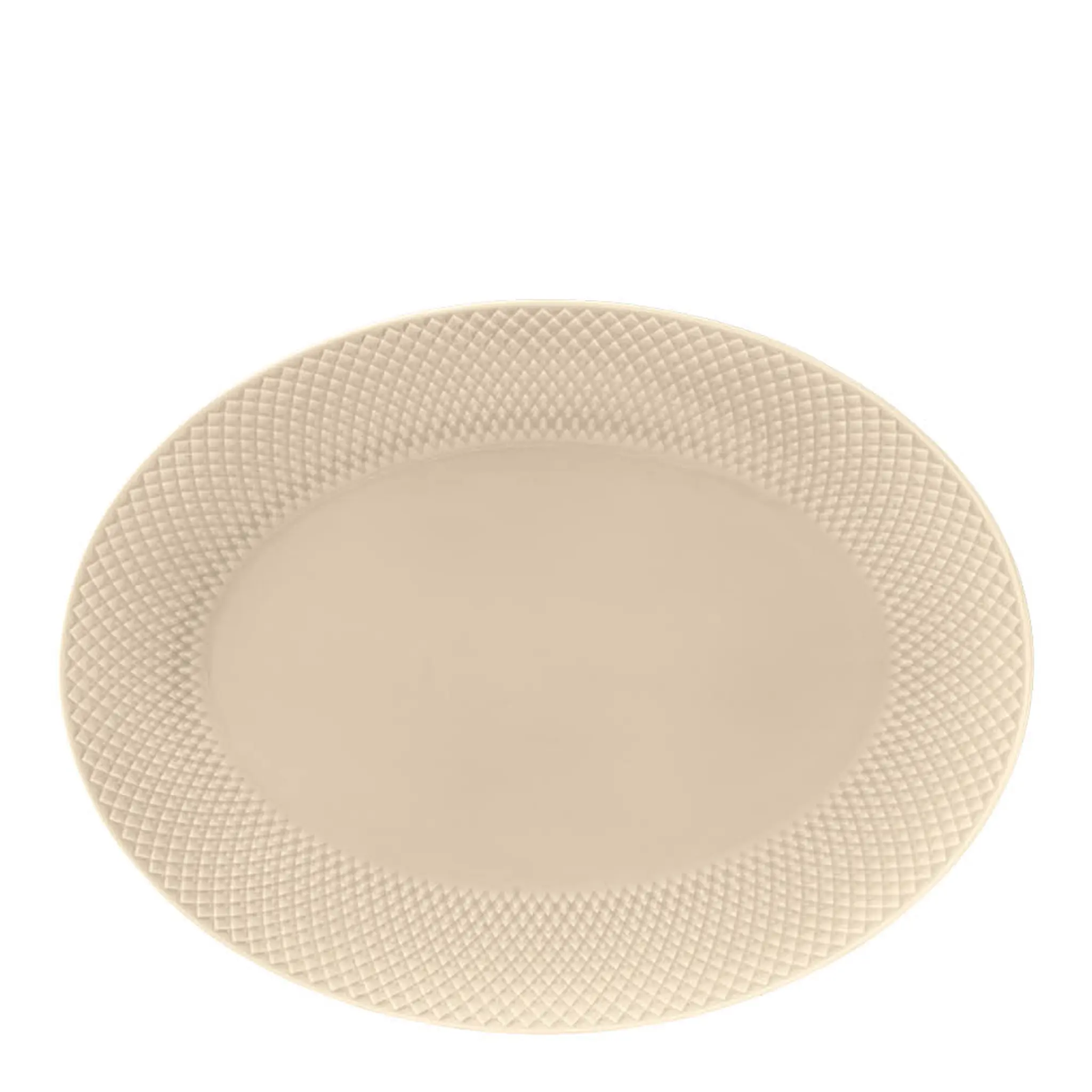 Lyngby Porcelæn Rhombe Earth ovalt serveringsfat 35x26,5 cm marble