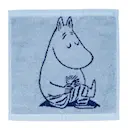 Mumin handduk 25x25 cm Mumintrollet marinblå