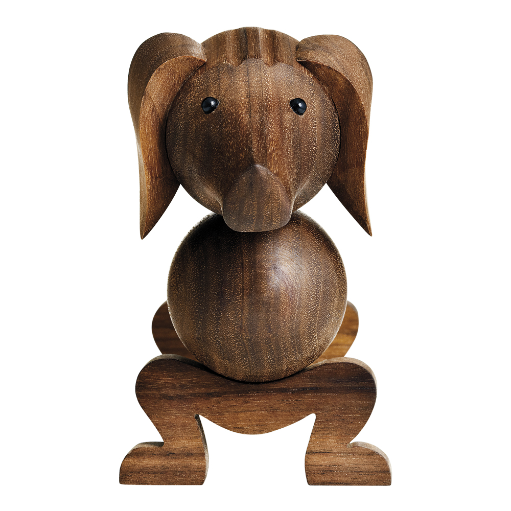 Kay Bojesen Denmark Hund valnøtt 10,5 cm