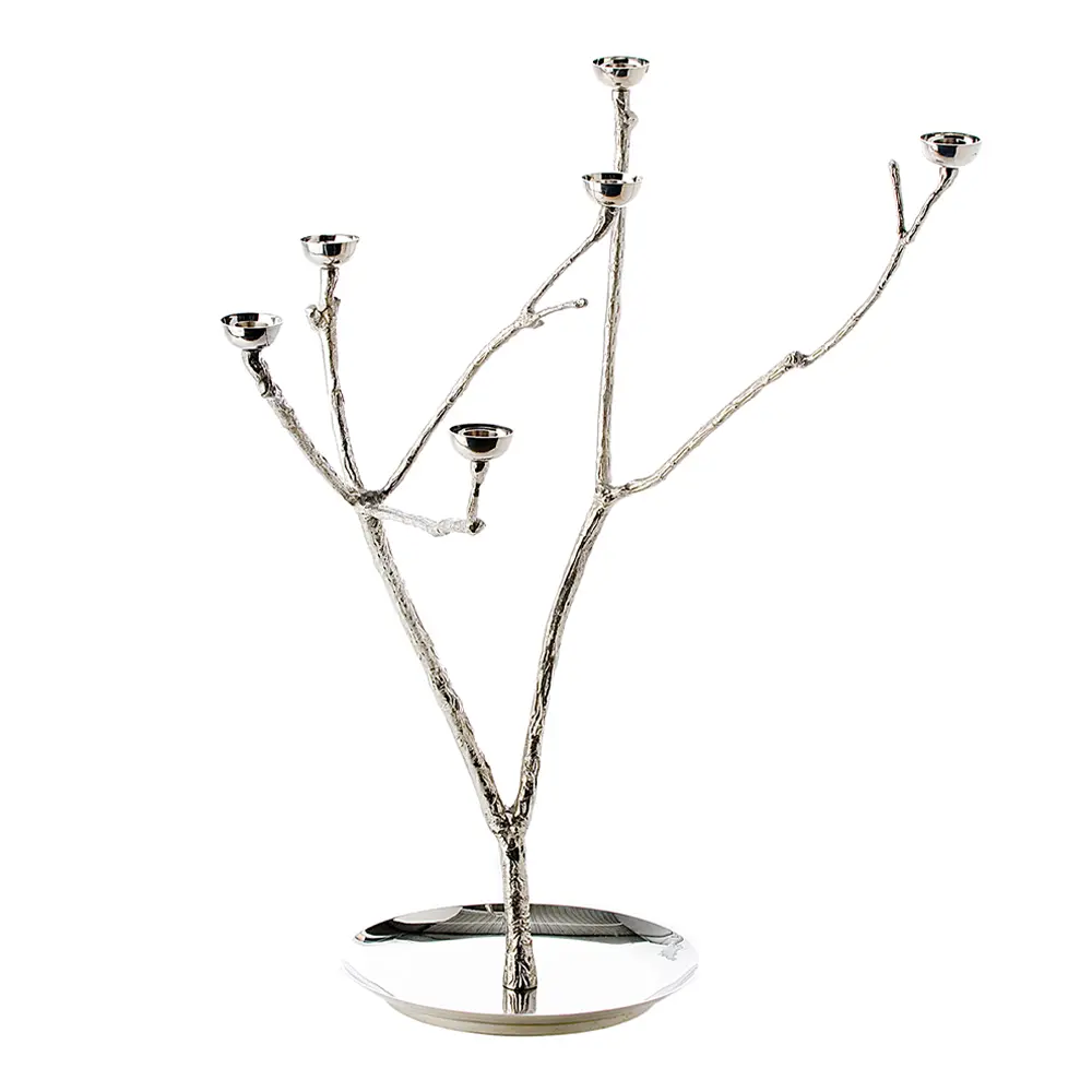 Twiggy Kynttelikkö 65 cm Hopea