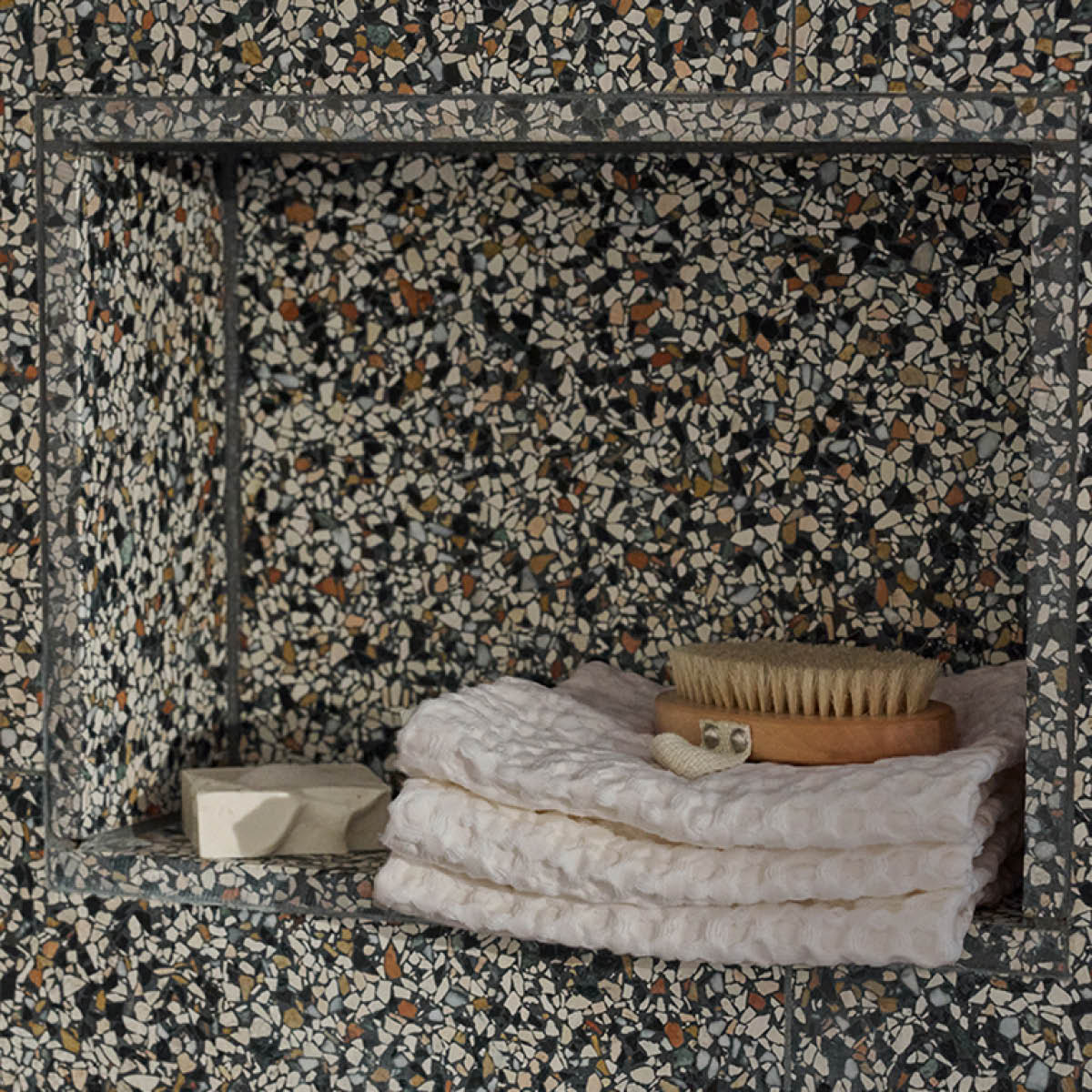 The Organic Company Big Waffle Pesulappu 25x40 cm 3 kpl Stone