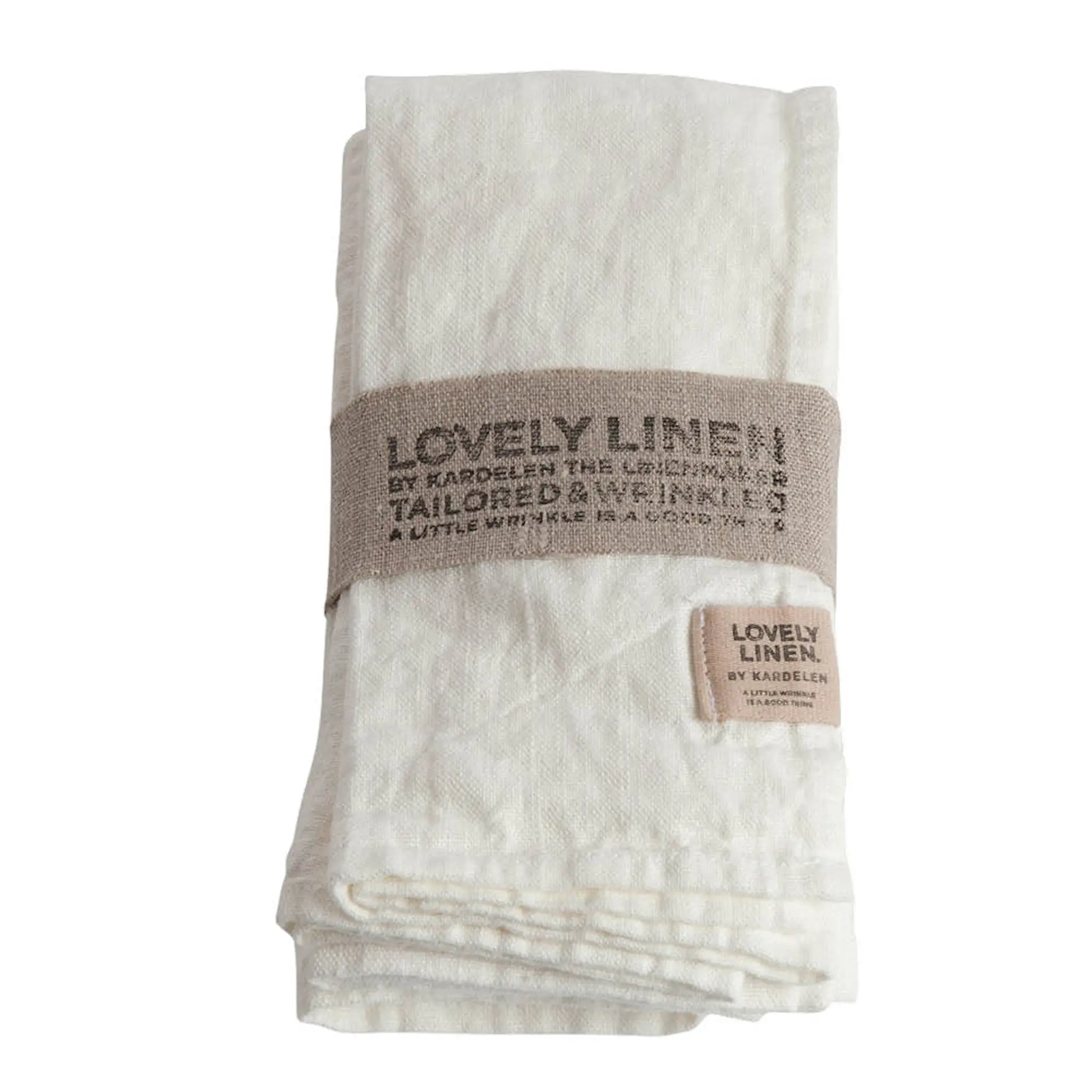 Lovley Linen Lovely serviett lin 45x45 cm 4 stk Off-White