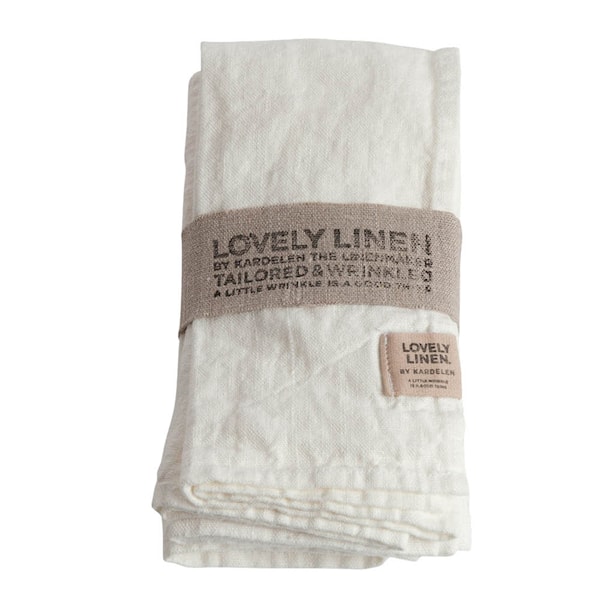 Lovely servett linne 45x45 cm 4-pack Off-White