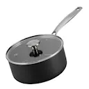 Element kastrull keramisk med glaslock 18 cm 3,7 L svart