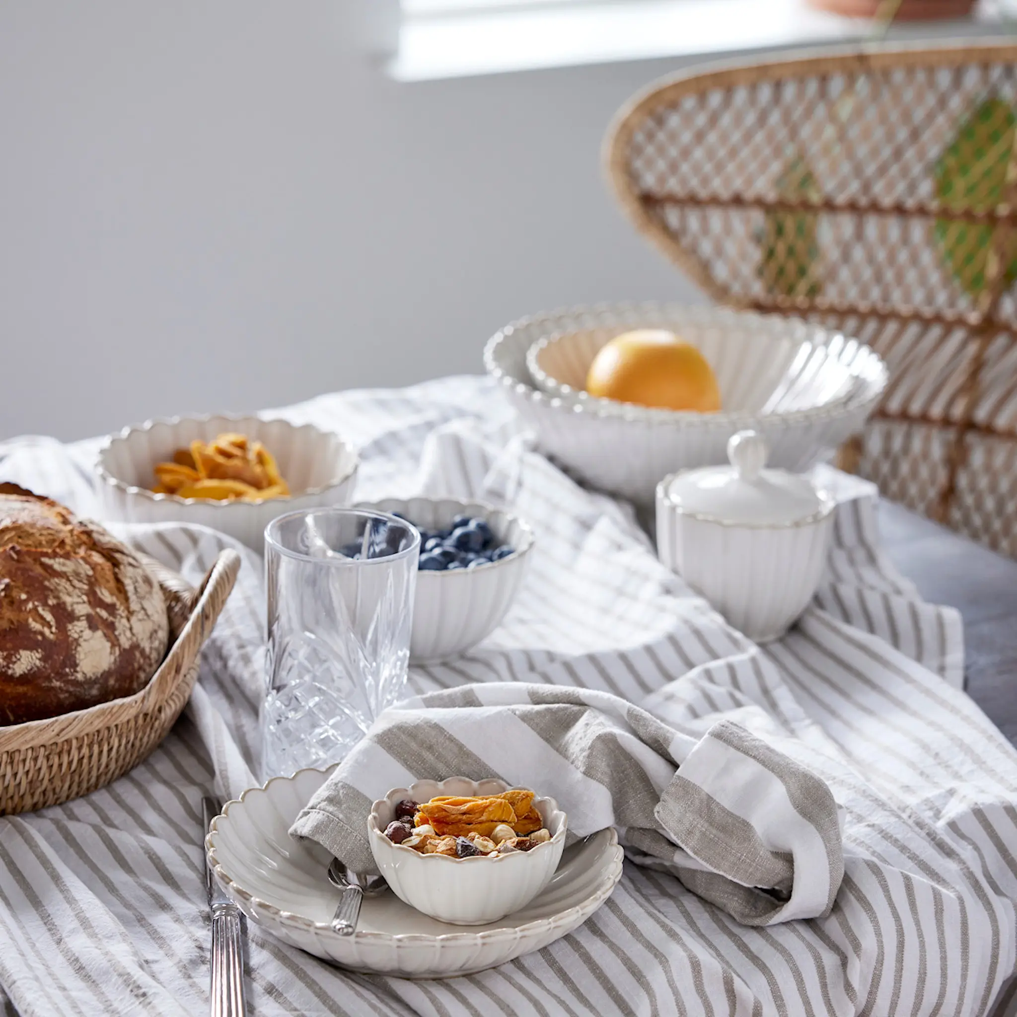 Lene Bjerre Camille Sokerikulho 12x10 cm Luunvalkoinen