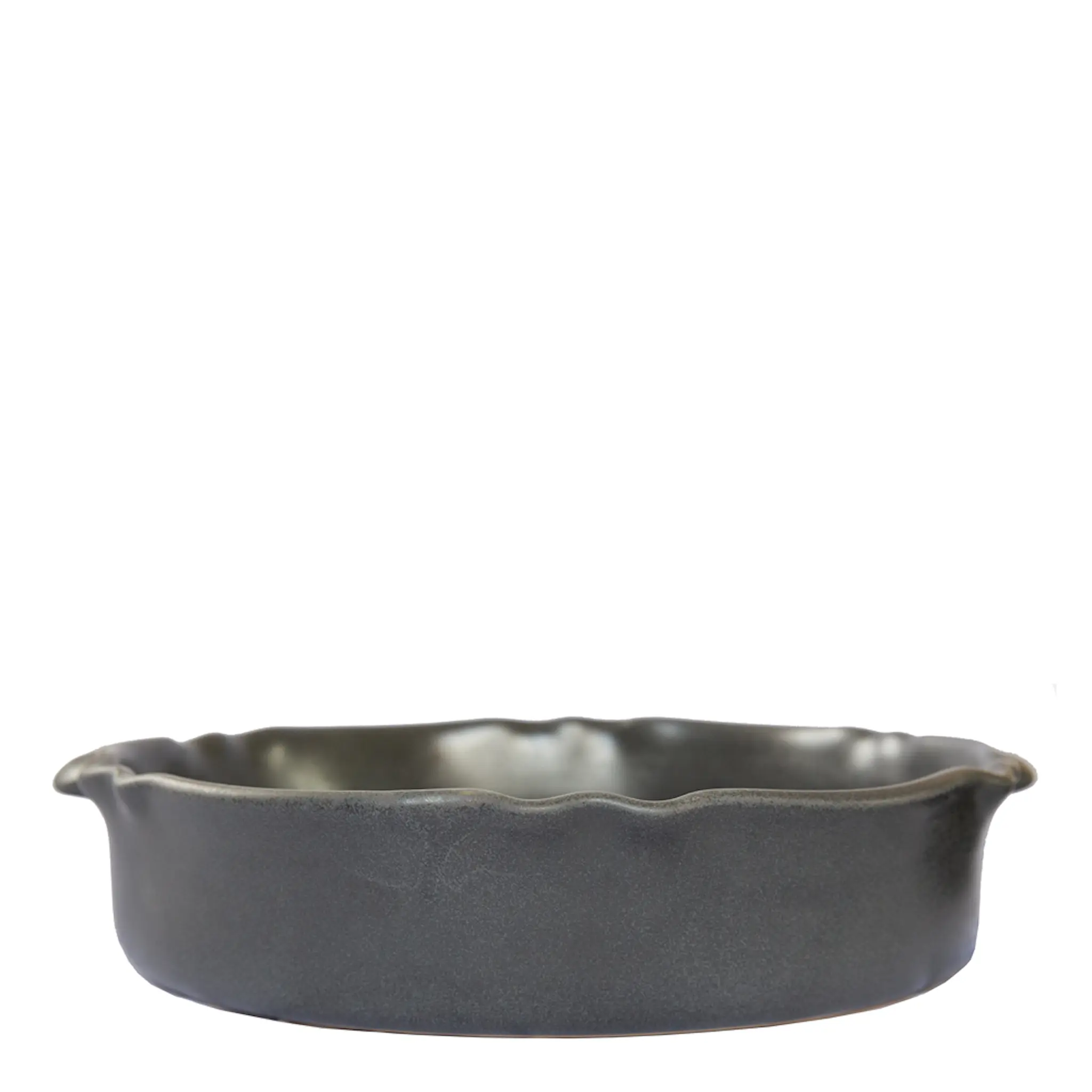 Gerbera Provence Gratängform Rund 24 cm Mörkgrå blank