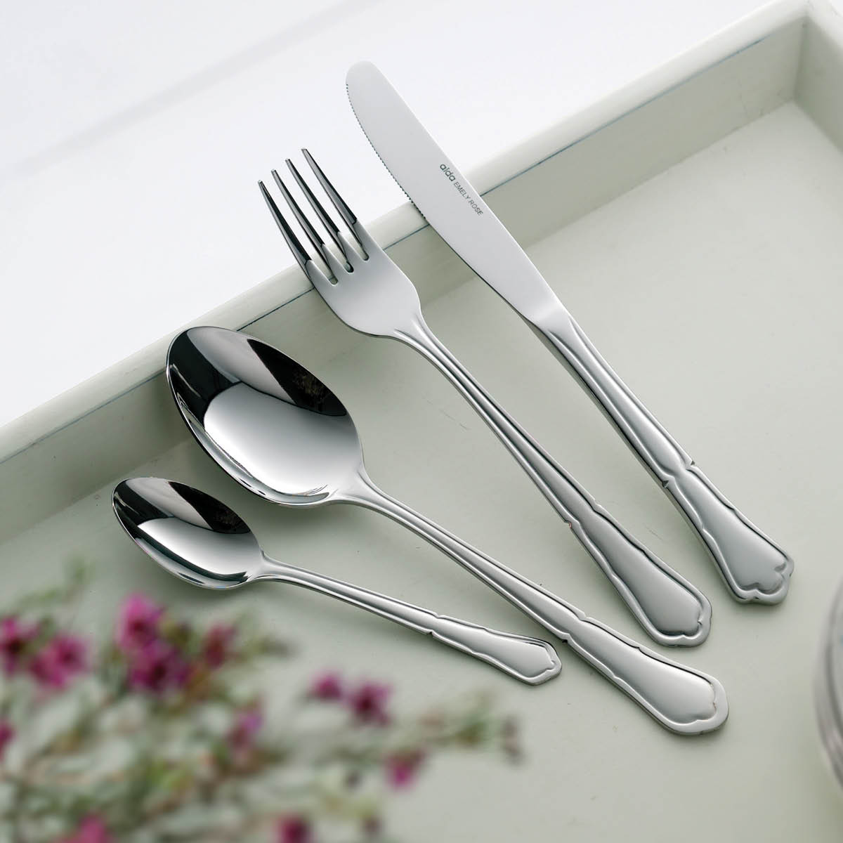 Aida Emely Rose bestickset 24 delar stål