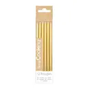 Tårtljus 12-pack 12 cm guld