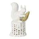 Winter Stories ljuslykta 15,8 cm ekorre på trästubbe