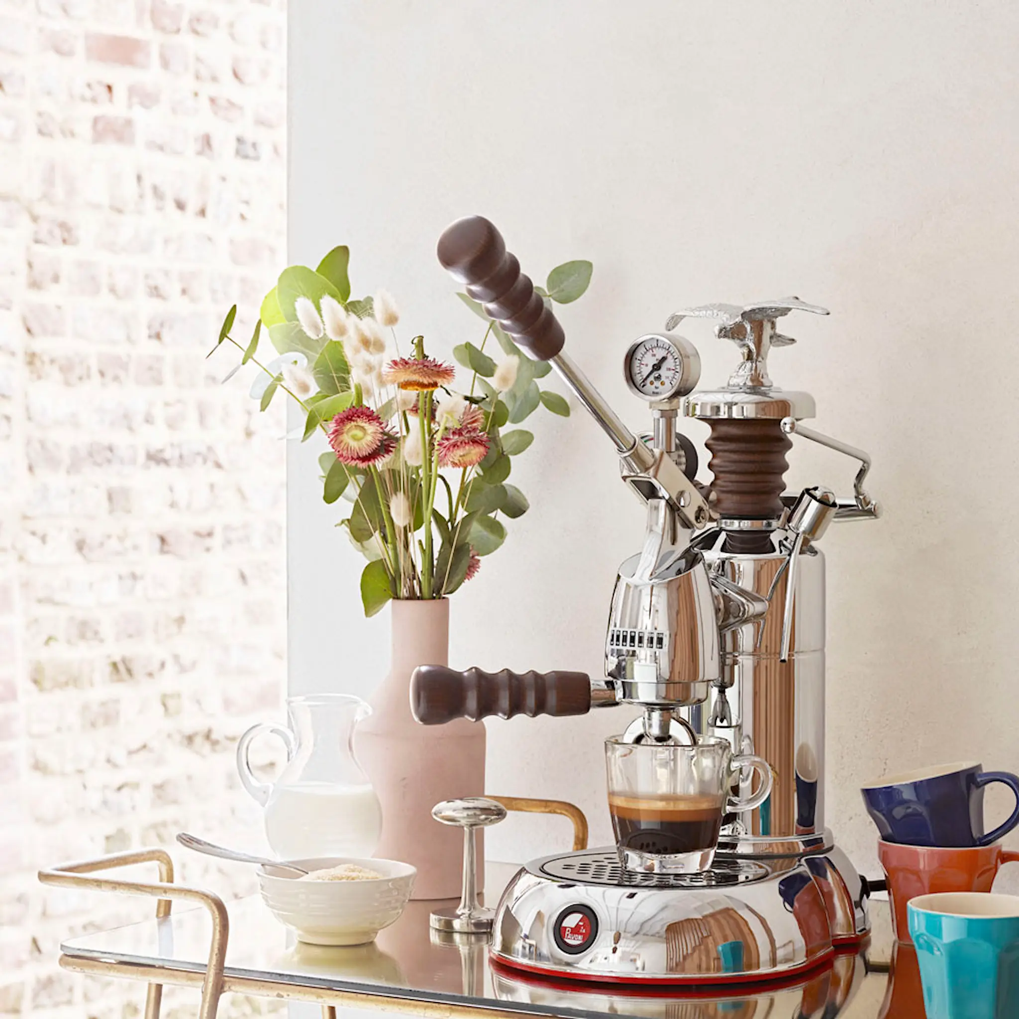 La Pavoni Esperto Manuell Kaffemaskin med Hävarm Mässing