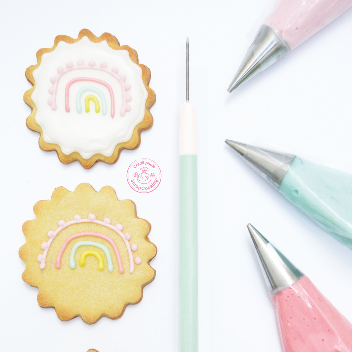 ScrapCooking Tårtnål med kniv för kakor och sockerpasta