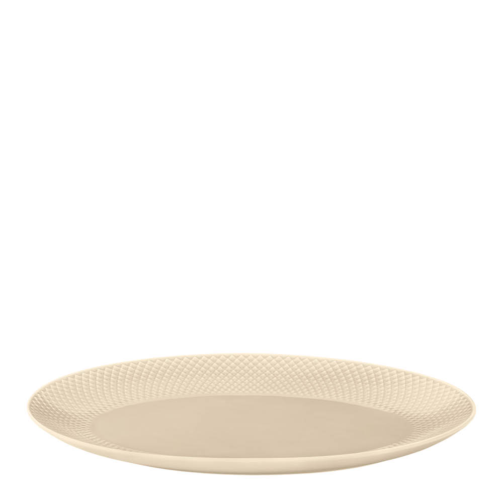 Lyngby Porcelæn Rhombe Earth ovalt serveringsfat 35x26,5 cm marble