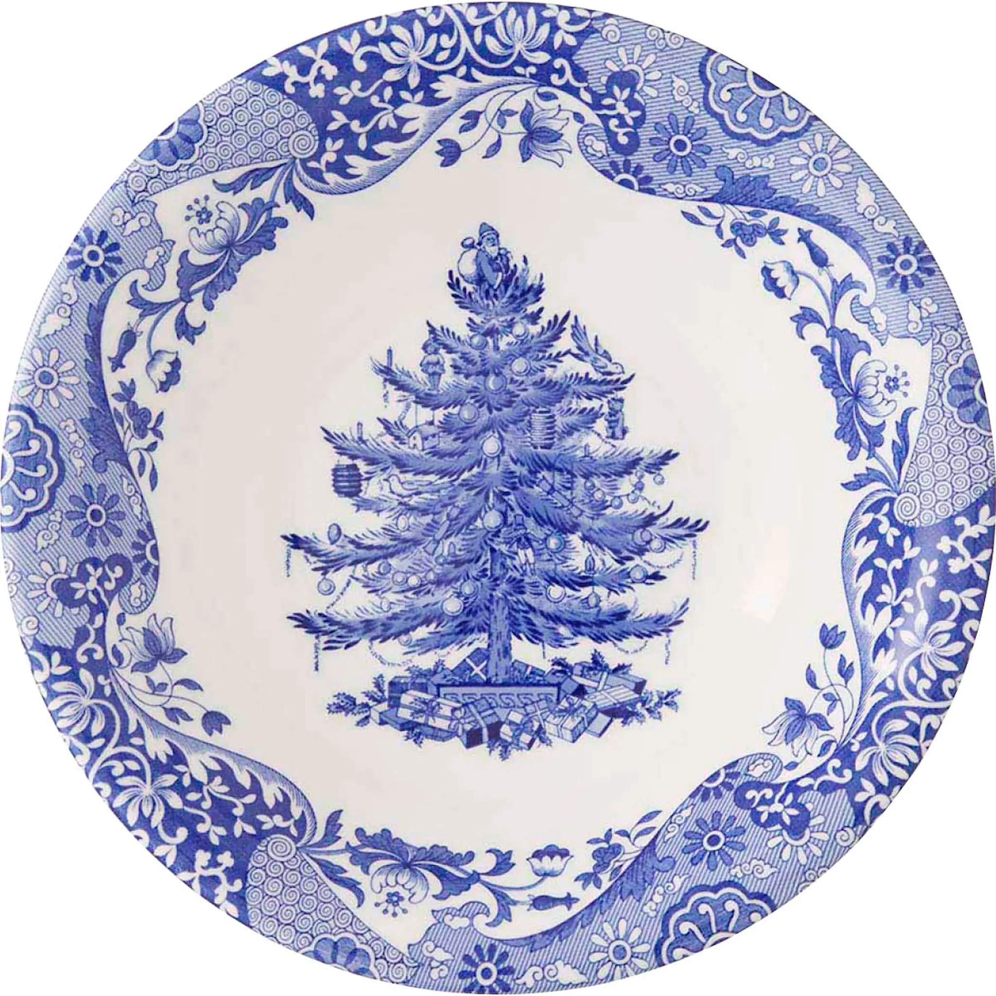 Spode Blue Italian Christmas Tree skål 20 cm 71 cl blå/vit