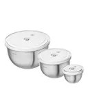 Fresh & Save vakuumskålset 6 delar rostfritt stål