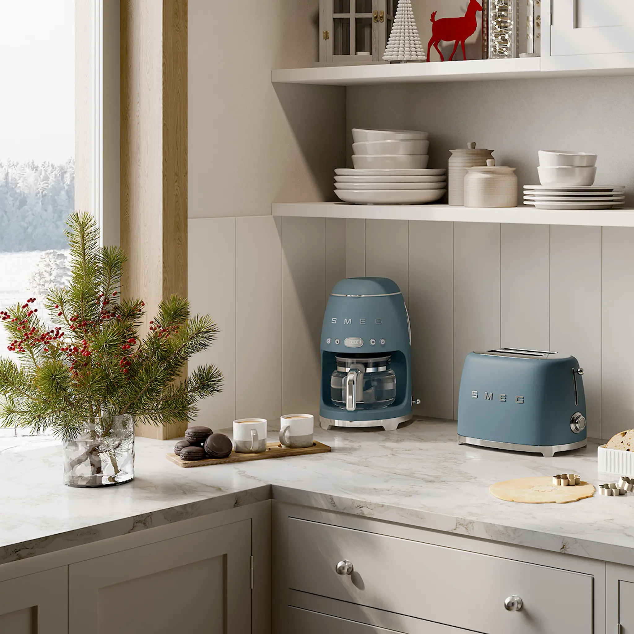 Smeg Smeg Kaffebryggare DCF02 1,4 L Storm blue