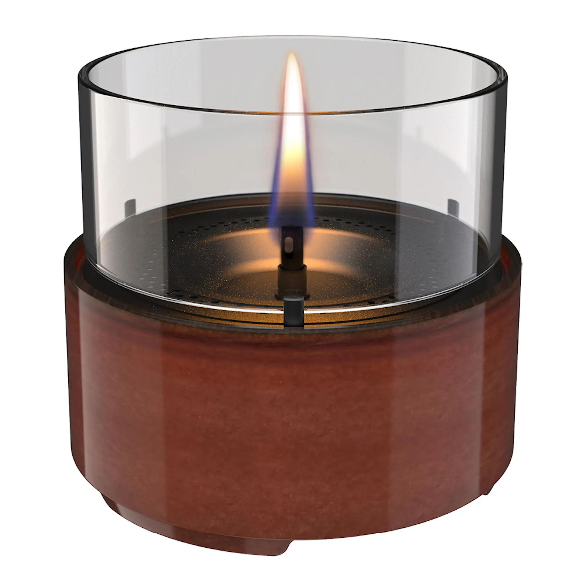 Tenderflame Café lykta 14 cm reaktiv glasyr bärnsten