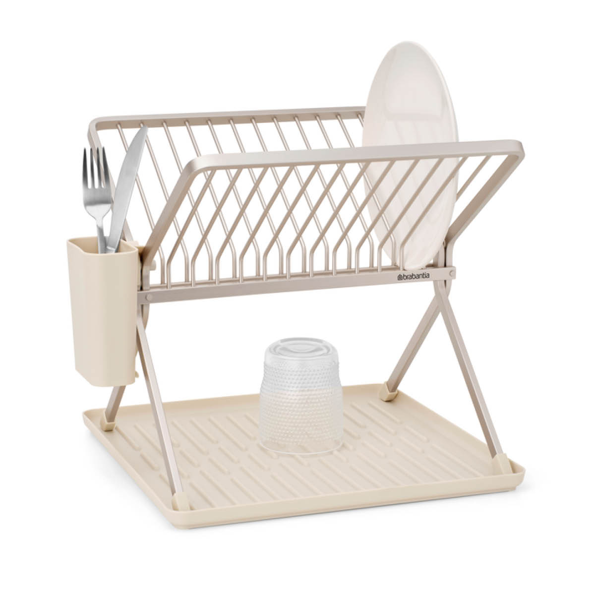 Brabantia SinkSide hopfällbart diskställ 37x33 cm soft beige