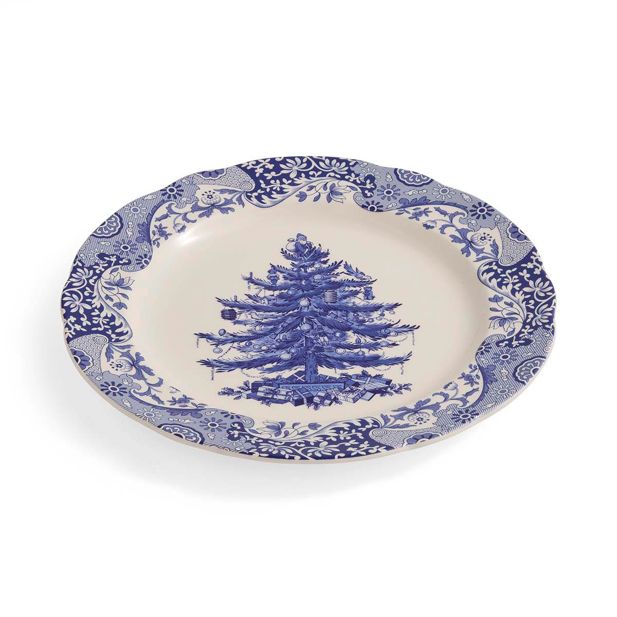 Spode Blue Italian Christmas Tree -alatelautanen 31 cm sininen/valkoinen