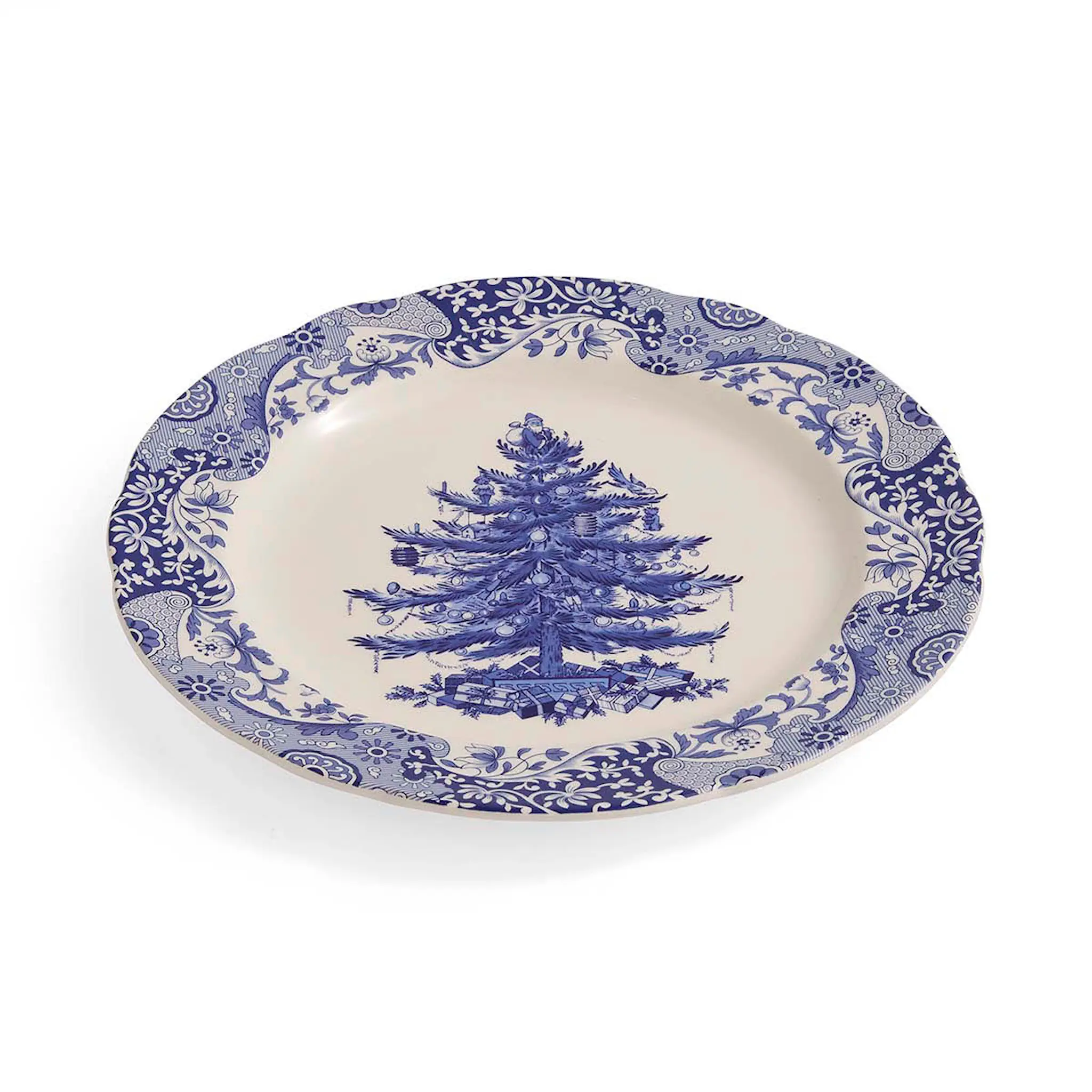 Spode Blue Italian Christmas Tree -alatelautanen 31 cm sininen/valkoinen