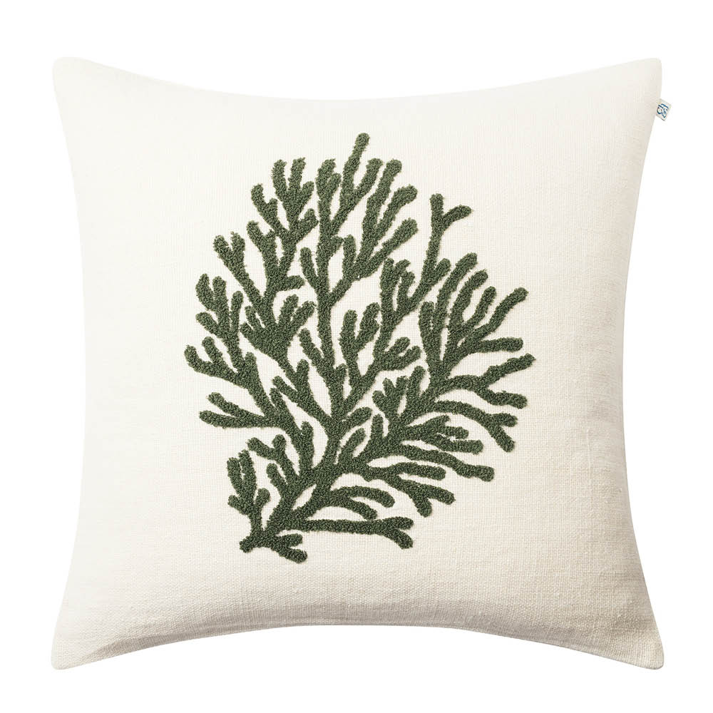 Chhatwal & Jonsson Coral kuddfodral linne 50x50 cm Cactus Green
