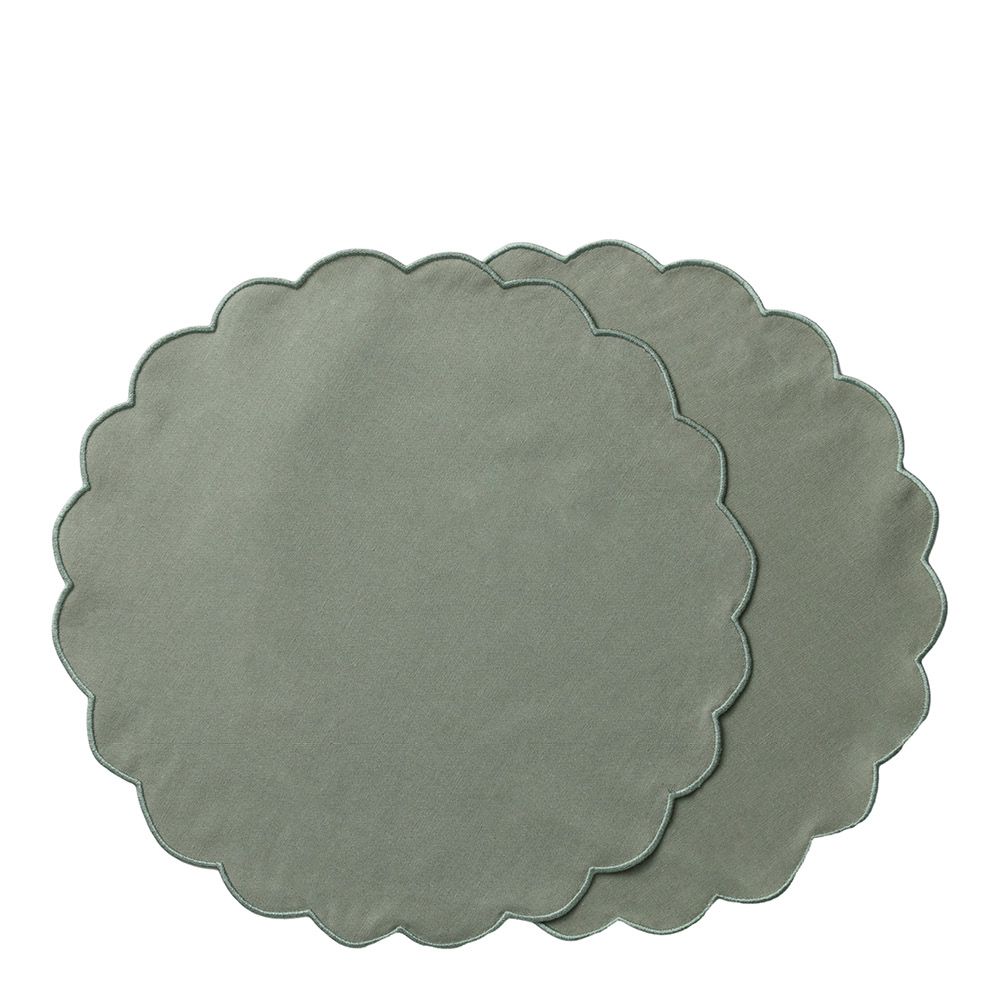 Ziczac - Scallopped Pöytätabletti 36 cm 2 kpl Vihreä