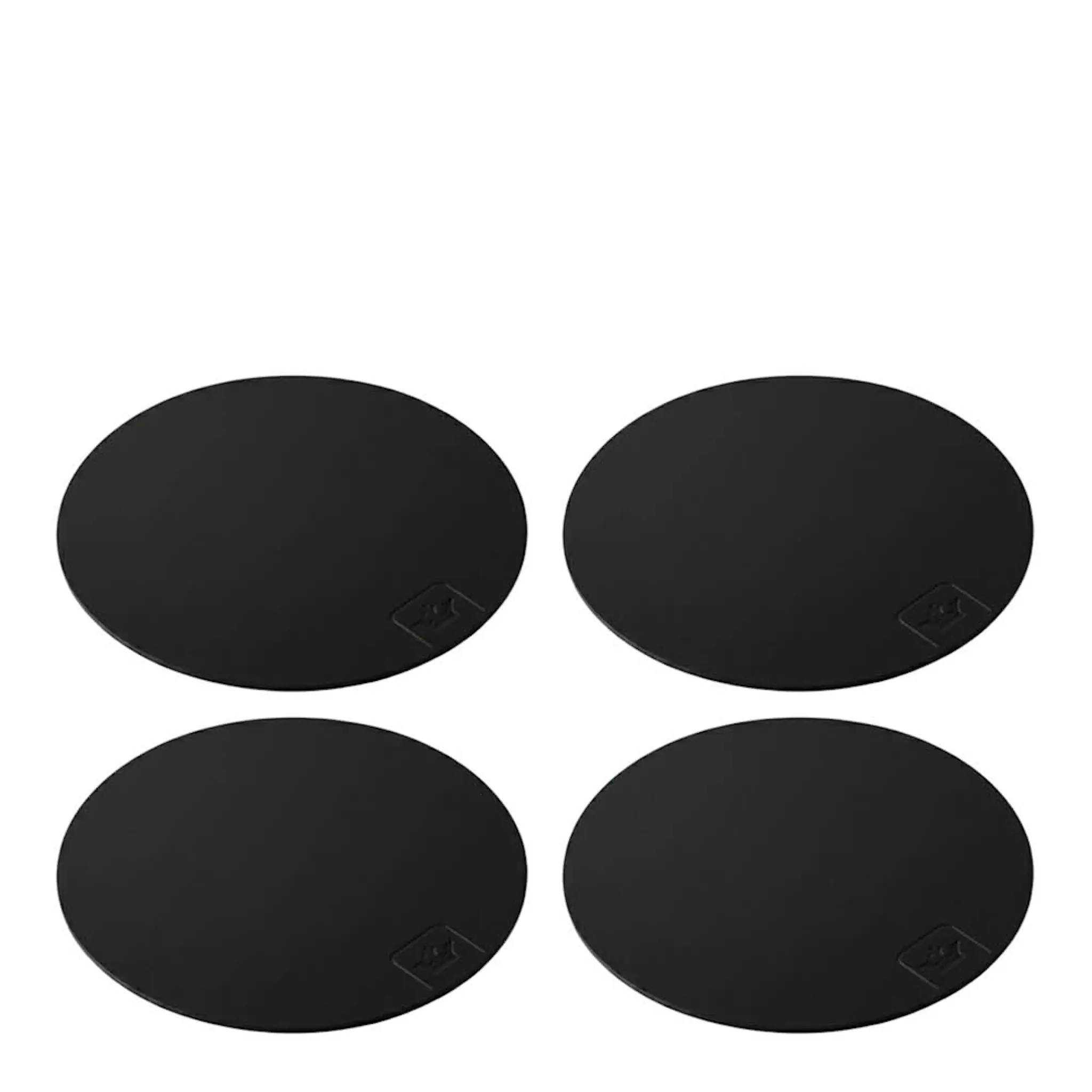 Nordan Home Glasunderlägg i läder 12,5 cm 4-pack svart