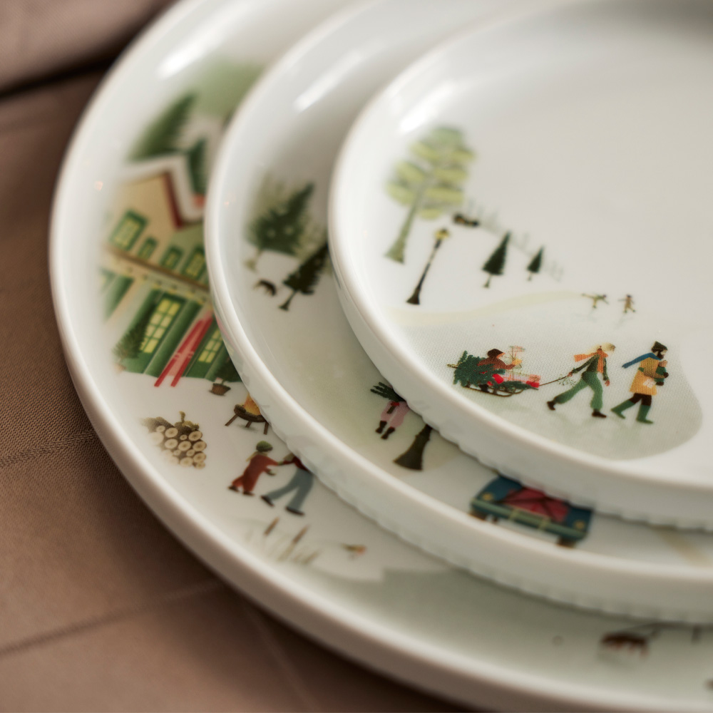 Pillivuyt Vinter Tallrik 20 cm Vit