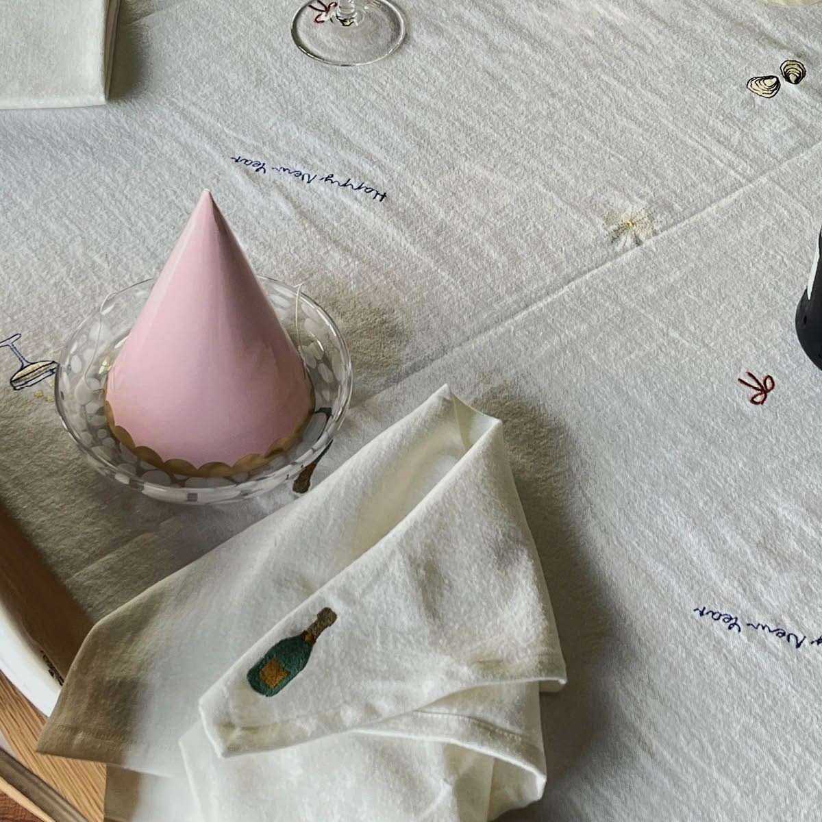 OYOY New Year Servetti 45x45 cm 4 kpl Offwhite