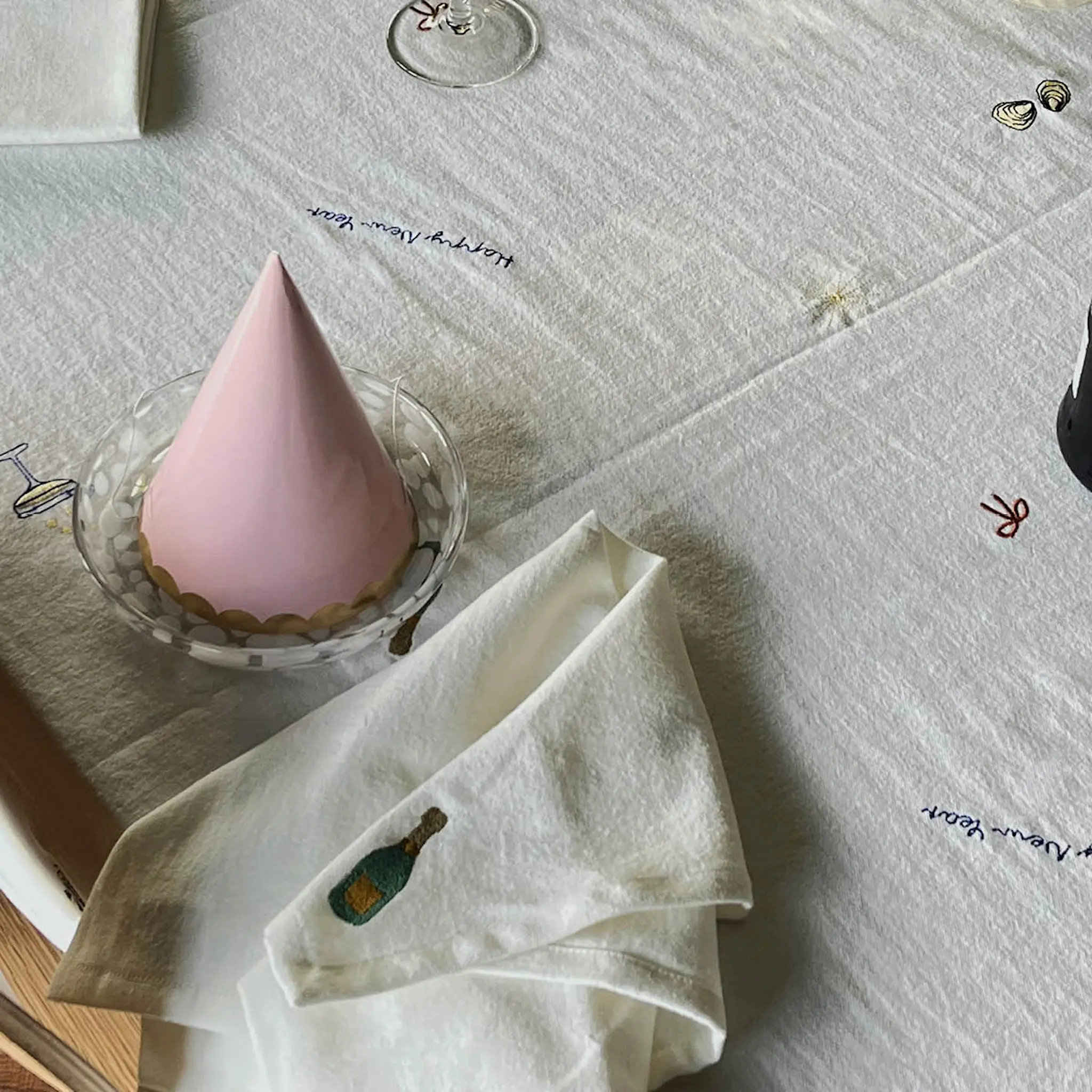 OYOY New Year Servetti 45x45 cm 4 kpl Offwhite