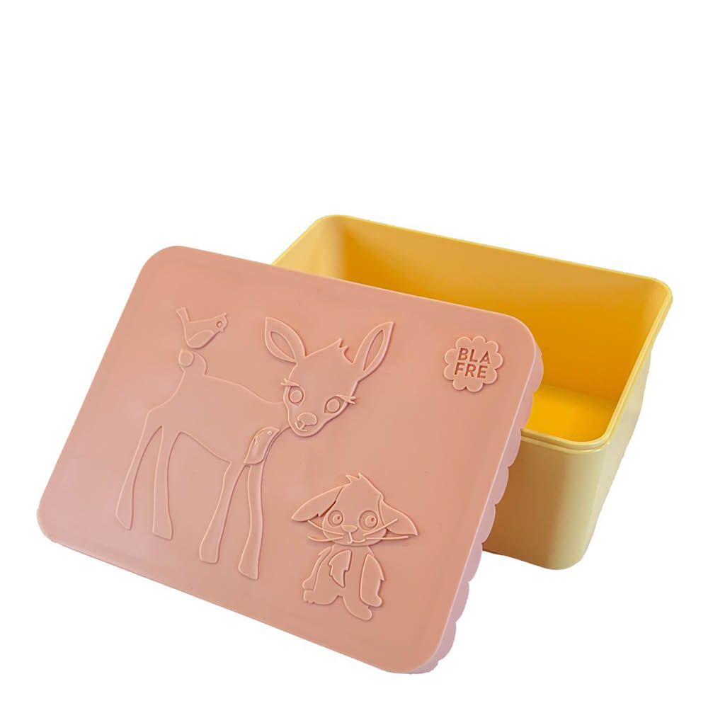 Blafre Matboks i plast ett rom 6x11x14 cm Rådyr fersken/gul